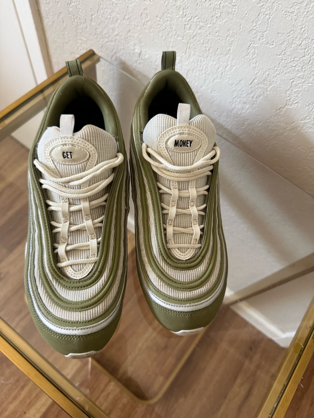 Nike air max Women's Olive Green and Cream Athletic Sneakers